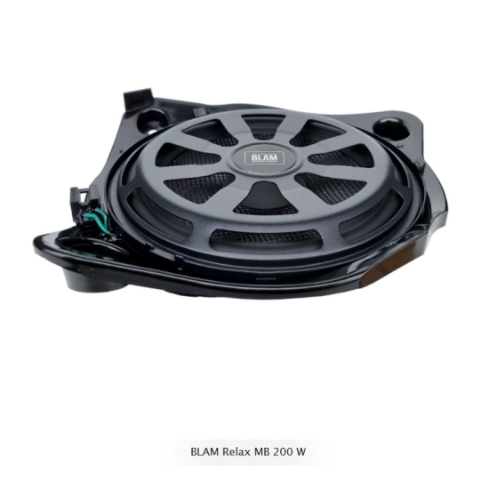 BLAM Relax MB 200 W Zestaw subwooferów o średnicy 200mm, mocy 150 W RMS każdy. Dedykowane do samochodów Mercedes-Benz